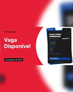 Vaga para vendedor com ensino médio e até R$ 5 mil - Imagem