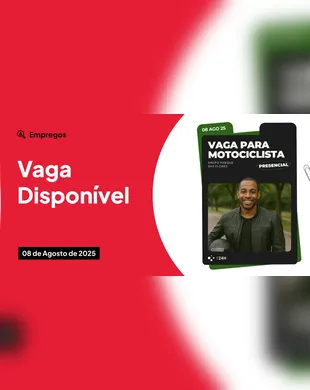 Grupo Parque das Flores abre vaga para motociclista - Imagem