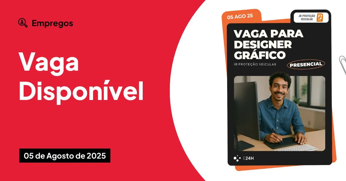 JB Proteção Veicular contrata Designer em Arapiraca-AL