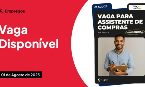 Emprego fixo: Asa Branca abre vaga para Assistente de Compras