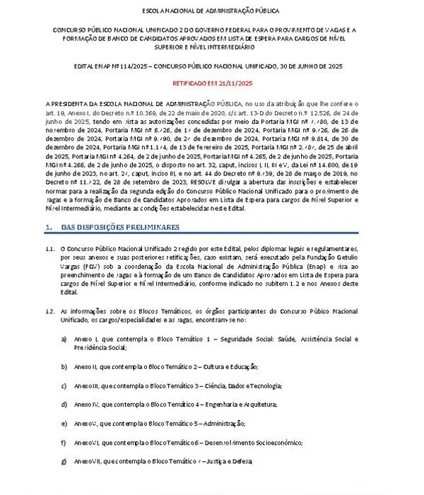 CNU: termina prazo para contestar nota preliminar da prova discursiva